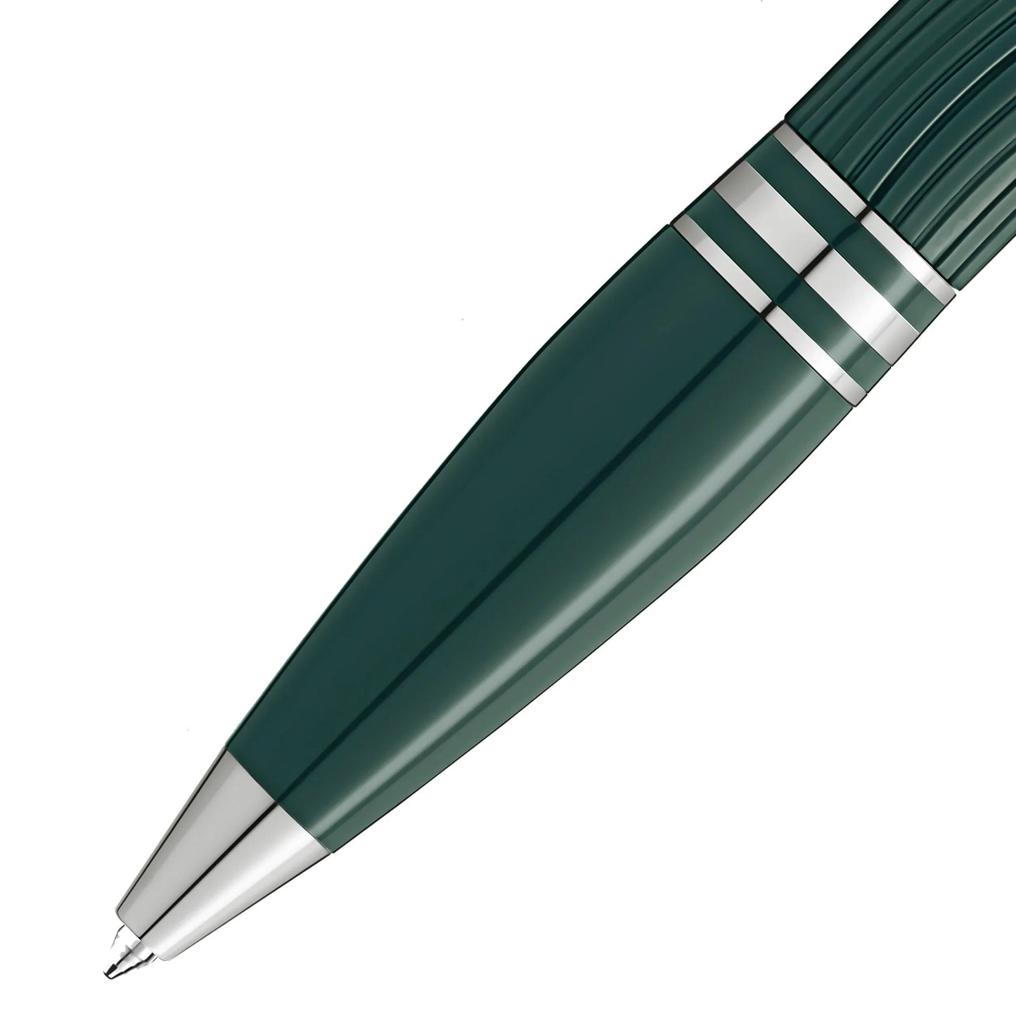 Penna a sfera montblanc starwalker polargreen in verde scuro con accenti argento e grip rigato cattura magia dellaurora boreale