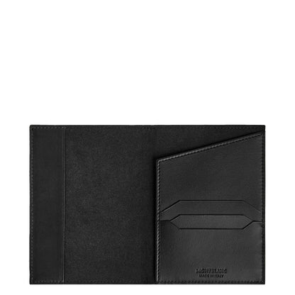 Montblanc custodia per passaporto 4810 kaki verde in pelle testurizzato ispirato agli archivi con tasche porta carte
