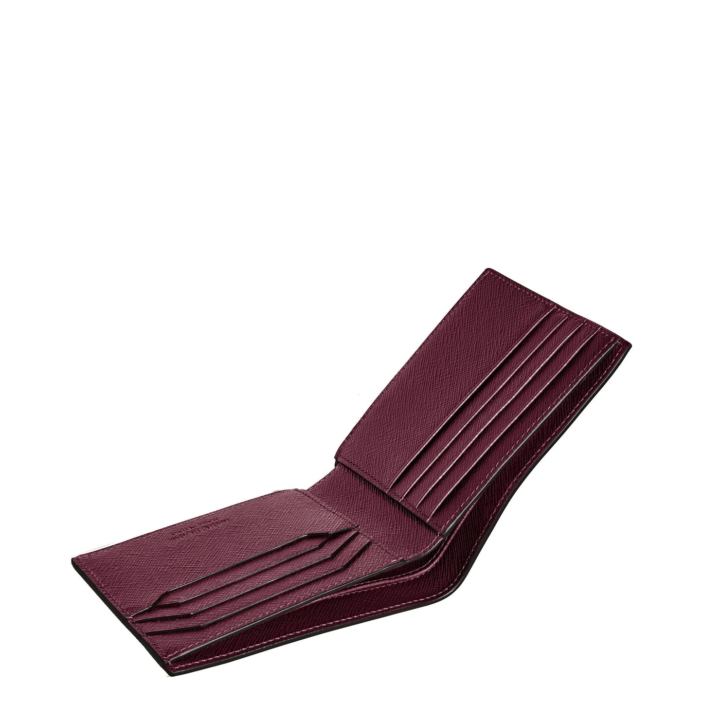 Montblanc portafoglio in pelle stampa saffiano burgundy con 8 scomparti multi lime e cassis elegante e funzionale