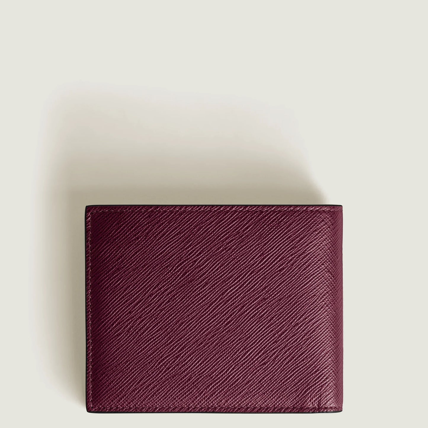 Montblanc portafoglio scomparti sartorial cassis in pelle burgundy con stampa saffiano e motivo a grana diagonale