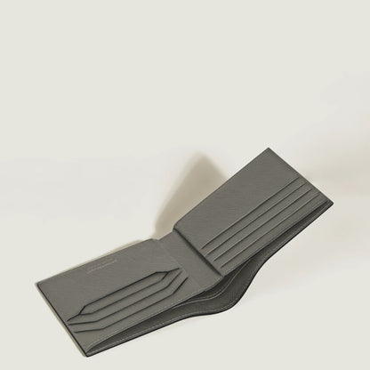 Portafoglio montblanc in pelle stampa saffiano grigio con otto scomparti sartorial grigio e design minimalista