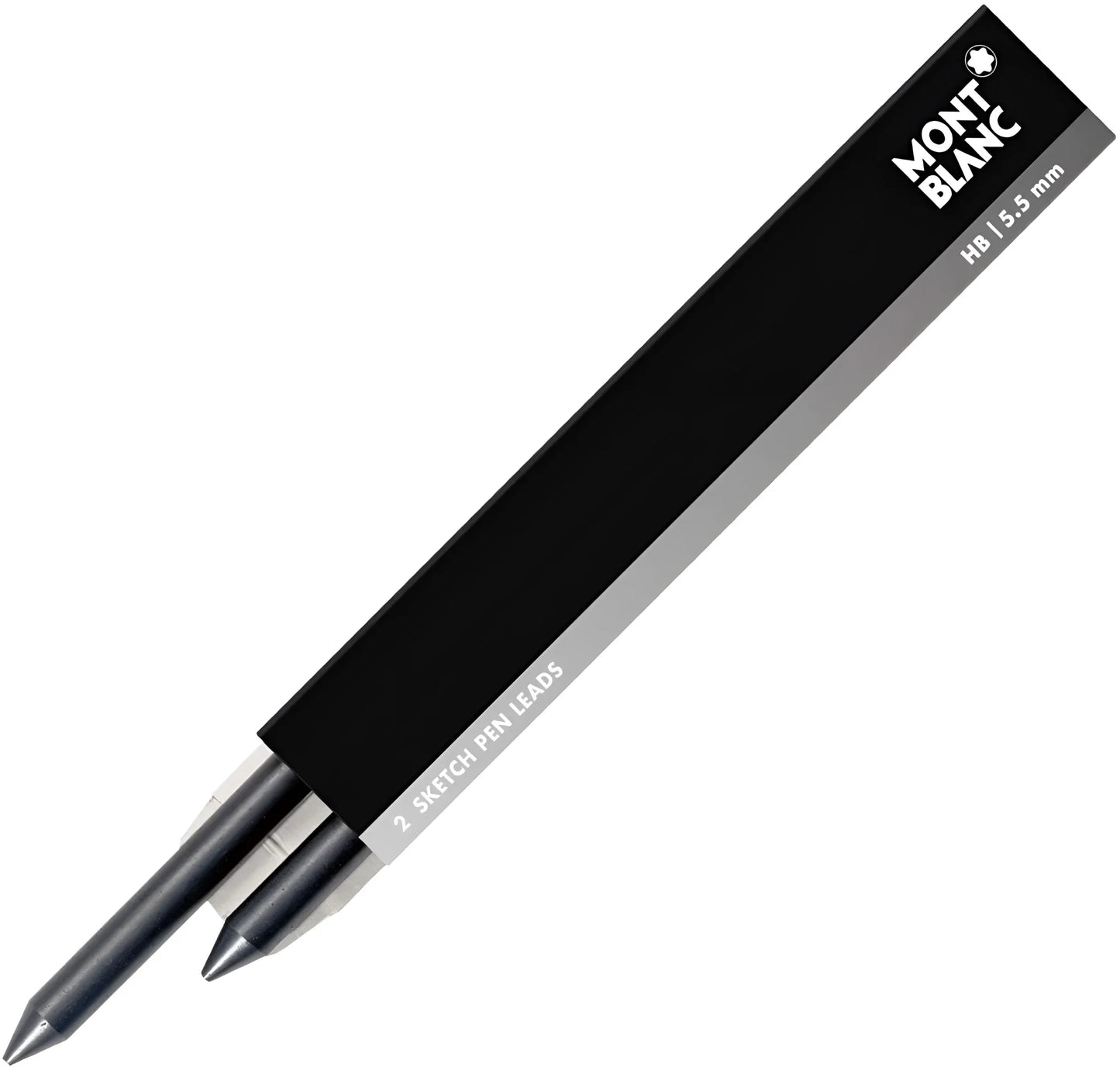 Montblanc 2 mine hb 5,5 mm per leonardo sketch pen in elegante confezione nera con accenti argento per disegno