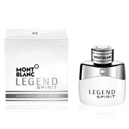 Montblanc legend spirit eau de toilette 30ml in flacone bianco e argento con confezione coordinata elegante