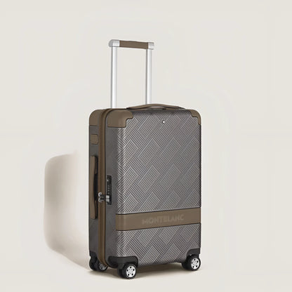 Montblanc trolley da cabina compatto my4810 extreme 3.0 argento in rigido grigio e marrone per la prossima avventura esclusiva