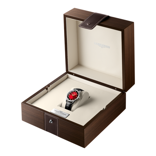 Longines orologio Conquest Heritage Year of the Snake Edition 40mm rosso automatico acciaio L1.651.4.09.2