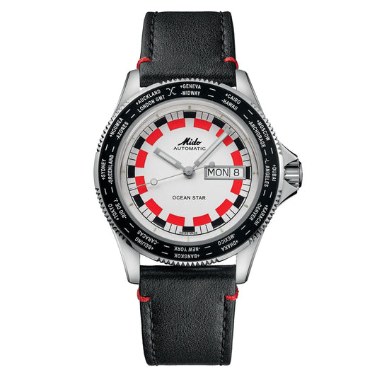 ミドー オーシャンスター ワールドタイマー 40mm シルバー 自動巻き ステンレススチール腕時計 M026.830.16.030.00