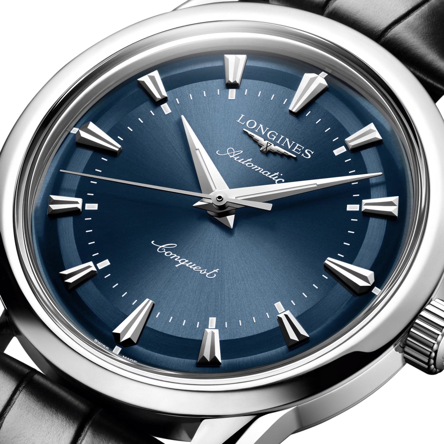 ロンジン コンクエスト ヘリテージ 38mm ブルー 自動巻き スチール ウォッチ L1.649.4.92.2