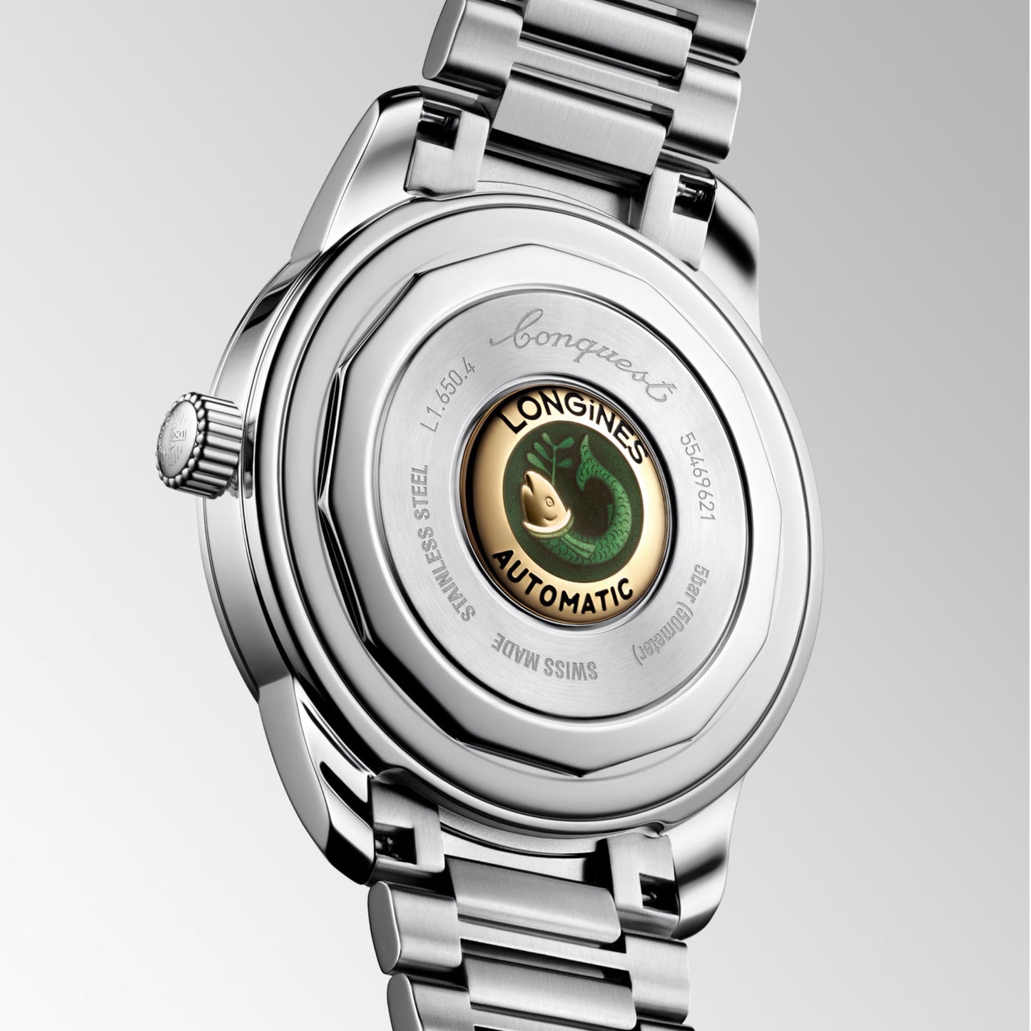 ロンジン ヘリテージ 40mm ブルースチール 自動巻き腕時計 L1.650.4.92.6