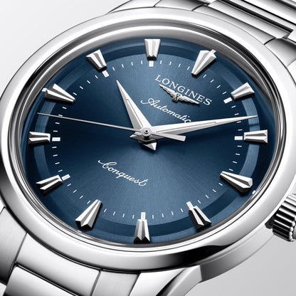 ロンジン ヘリテージ 40mm ブルースチール 自動巻き腕時計 L1.650.4.92.6