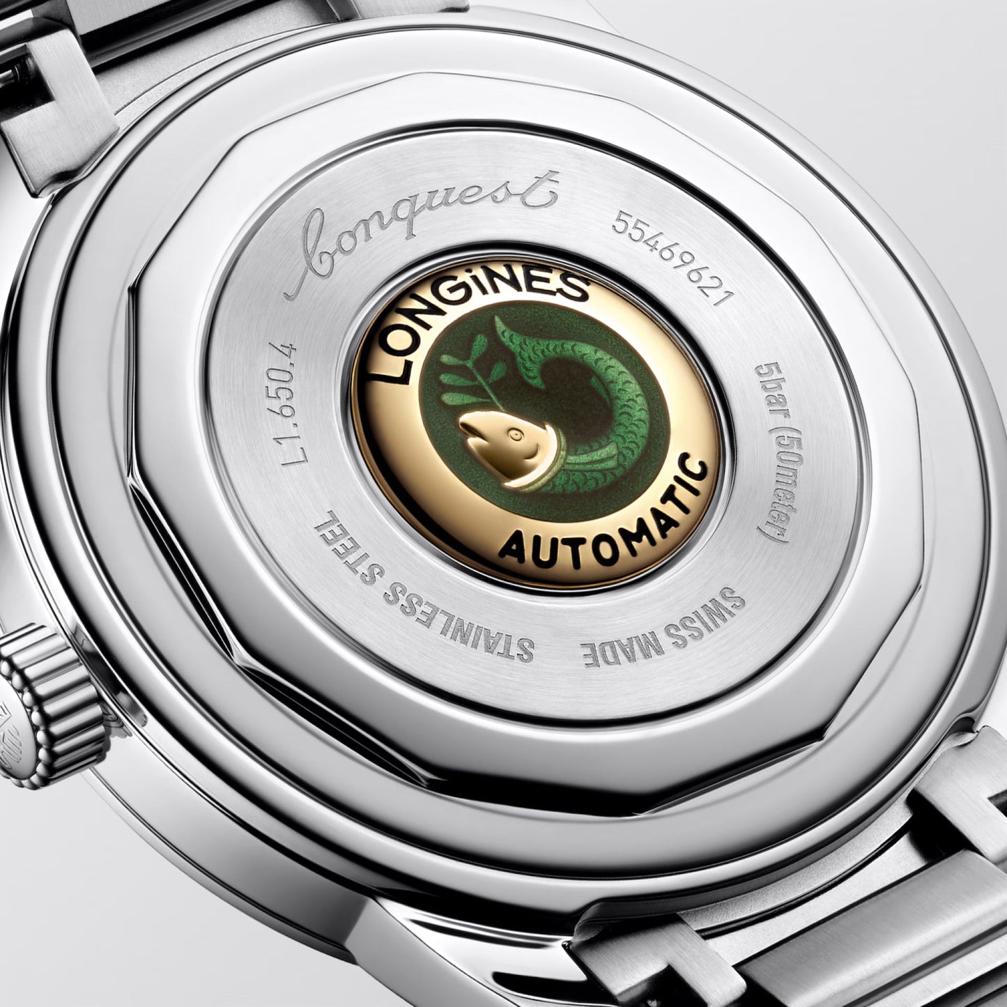 ロンジン ヘリテージ 40mm ブルースチール 自動巻き腕時計 L1.650.4.92.6