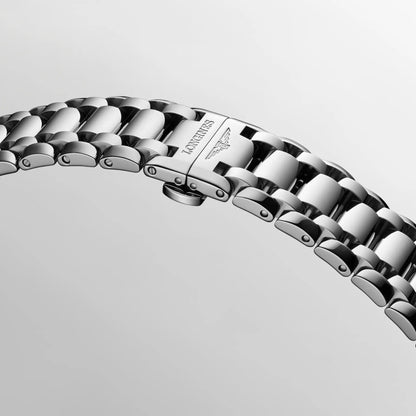 ロンジン プリマルーナ ムーンフェイズ 34mm マザーオブパール ダイヤモンド 自動巻き ステンレススチールウォッチ L8.126.4.87.6