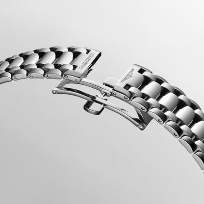 ロンジン プリマルーナ ムーンフェイズ 34mm マザーオブパール ダイヤモンド 自動巻き ステンレススチールウォッチ L8.126.4.87.6